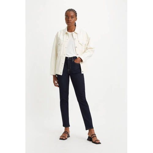 Levi's 724 High Waist Straight Fit Jeans - Dark Blue Denim