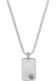 s.Oliver Ketting met hanger roestvrijstalen herenketting, 55 + 5 cm, zilver, kompas, geleverd in sieradengeschenkdoos, 2037997