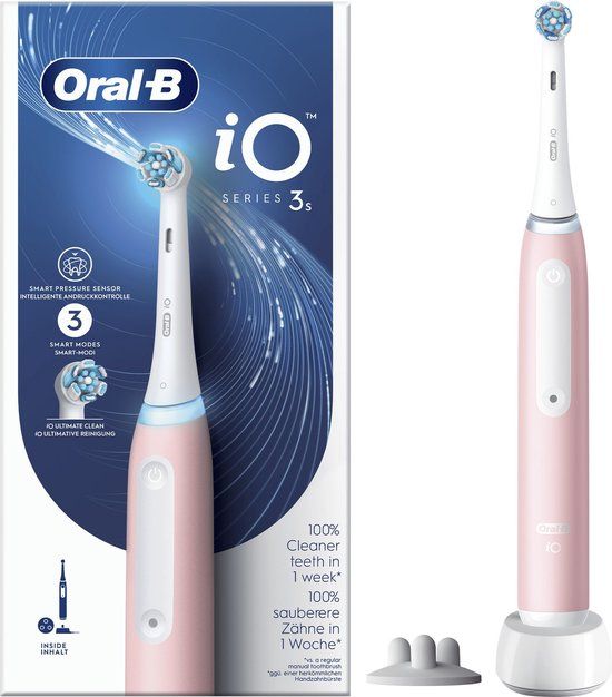 Oral-B iO elektrische tandenborstel - Roze, Wit
