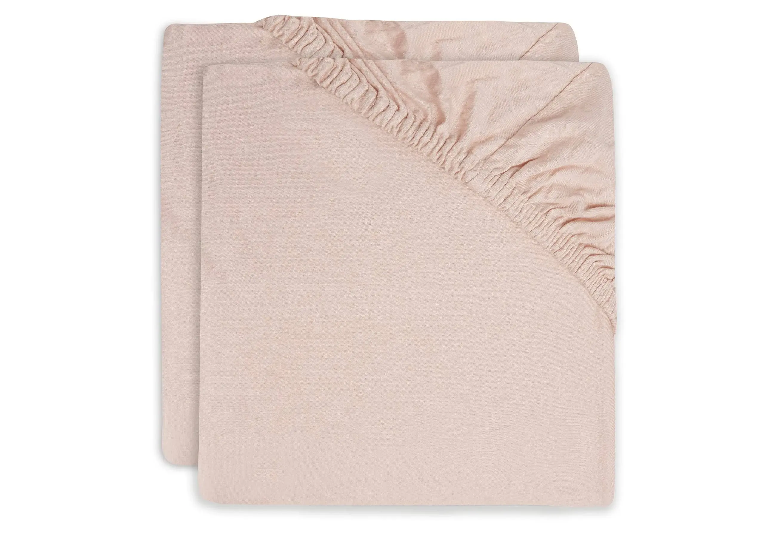 Jollein Hoeslaken Wieg Jersey 40/50x80/90cm - Pale Pink - 2 stuks