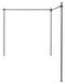 Double curtain dividers - Extendable curtain rod - Room divider - Vertical stand - Metal - Assembly required