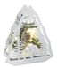 Versierd decoratief object van glas met dennentakken dennenboom en LED-licht lamp kaarshouder sfeerlicht kerstdecoratie decoratie Kerstmis glas geschenk decoratief object ornamenten 3D afbeelding