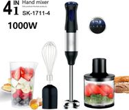 StarTech Multifunctionele staafmixer set - Handmixer - 4-in-1 - 1000W - RVS - met garde en hakmolen - 220V
