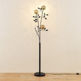 Lucande Vloerlamp - 2 Lichts - Ijzer - Goud - H: 160 cm - G9