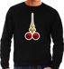 Bellatio Decorations Foute Humor Kersttrui Kerstballen Kerst Sweater Zwart Heren L