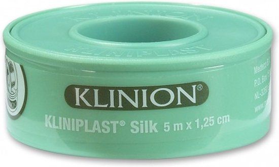 Klinion Kliniplast Silk Wondpleister Zelfklevend Zijde 5 m x 1.25 cm