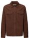 Solid DK Company A/S Heren L Lange Mouw Effen Bruin Polyester Casual Klassieke Kraag Shirt