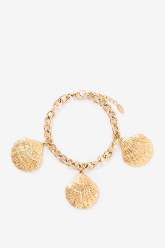 Sissy-Boy Gold plated armband met schelpen