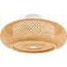 Yissale - Lampe de plafond en bambou, 220 V, lampe de chambre, abat-jour suspendu, semi-éclairage, lampe de plafond en rotin, fabrication artisanale bohème, lumière en rotin [classe énergétique E]