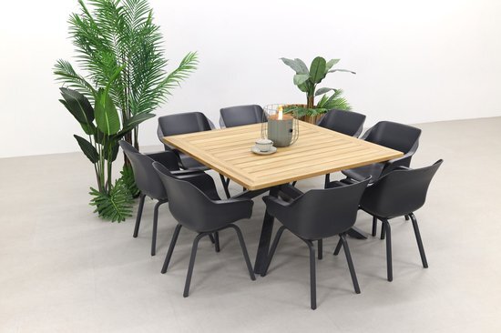 Hartman Sophie Element - Xerix/Quote teak - 140x140 cm. - Tuinset 9-delig