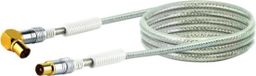 Schwaiger KVKWHD15 531 Hoekige antennekabel met ferrietkern 110dB 1,5 m Transparant Wit