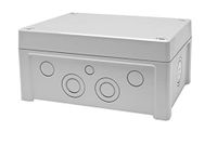 RS PRO Polycarbonaat universele behuizing grijs buitenmaat 201 x 163 x 98mm IP65