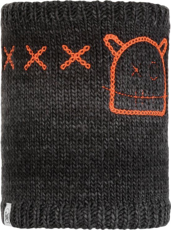 Playshoes Buff - Gebreide Polar Nekwarmer Jolly Monster voor kinderen - Grijs