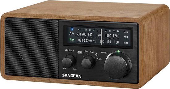Sangean WR-11BT+ - AM/FM Retro Table Radio with Bluetooth - Walnut