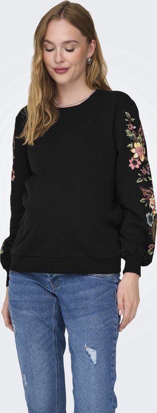 ONLY MATERNITY ONLY - OLMCONNY LIFE L/S O-NECK SWT - Dames - Zwart - Maat S