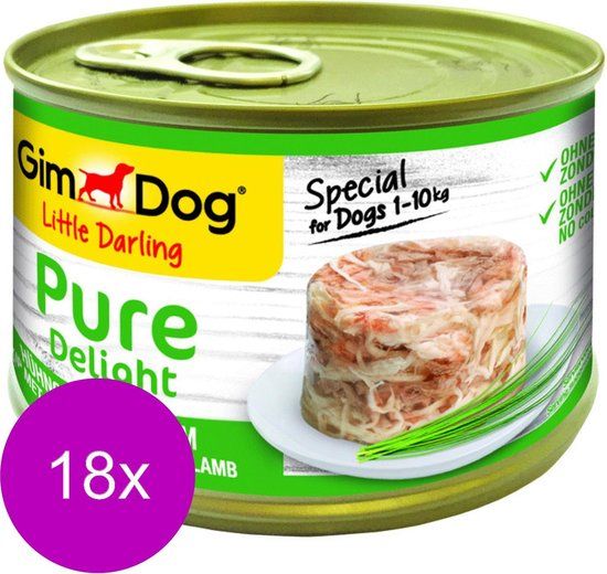 GimDog Little Darling Pure Delight Kip - Lam 150 gr (18 stuks)