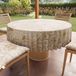 PETTI Artigiani Italiani - Vuilafstotend rond tafelkleed van microvezel (diameter 220 cm), keukentafelafdekking voor ronde tafel, design Vietri 02, taupe, 100% Made in Italy