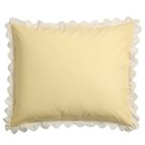 NOUS Living katoenen kussensloop geel - scalloped edge (60x70 cm)