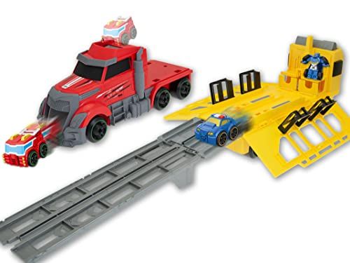 Teorema Giocattoli Bisarca speelgoedvrachtwagen met 2 robots en starthelling