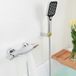 Unyqoos® Robinet de baignoire élégant avec bec cascade et douchette