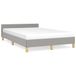 VidaXL Cadre de lit sans matelas, gris clair, 120x190 cm, avec revêtement en tissu