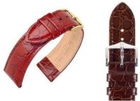 Hirsch Horlogeband - Crocograin Donkerbruin - Leer - 13 mm
