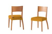 Martina Home Tunez Stoelhoes, stof, stoelbekleding, mosterd, 24 x 30 x 6 cm, 2 stuks