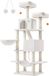 Merkloos / Sans marque Shenzhen Haorui Industrial Technology Co., Ltd. Krabpaal - Kattentoren - Spaanplaat - Pluche - Sisal - 55cm x 45cm x 168cm - Crème Wit
