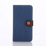 LD Case A000083 beschermhoes voor Samsung Galaxy S6 G920, nubuckleer, marineblauw