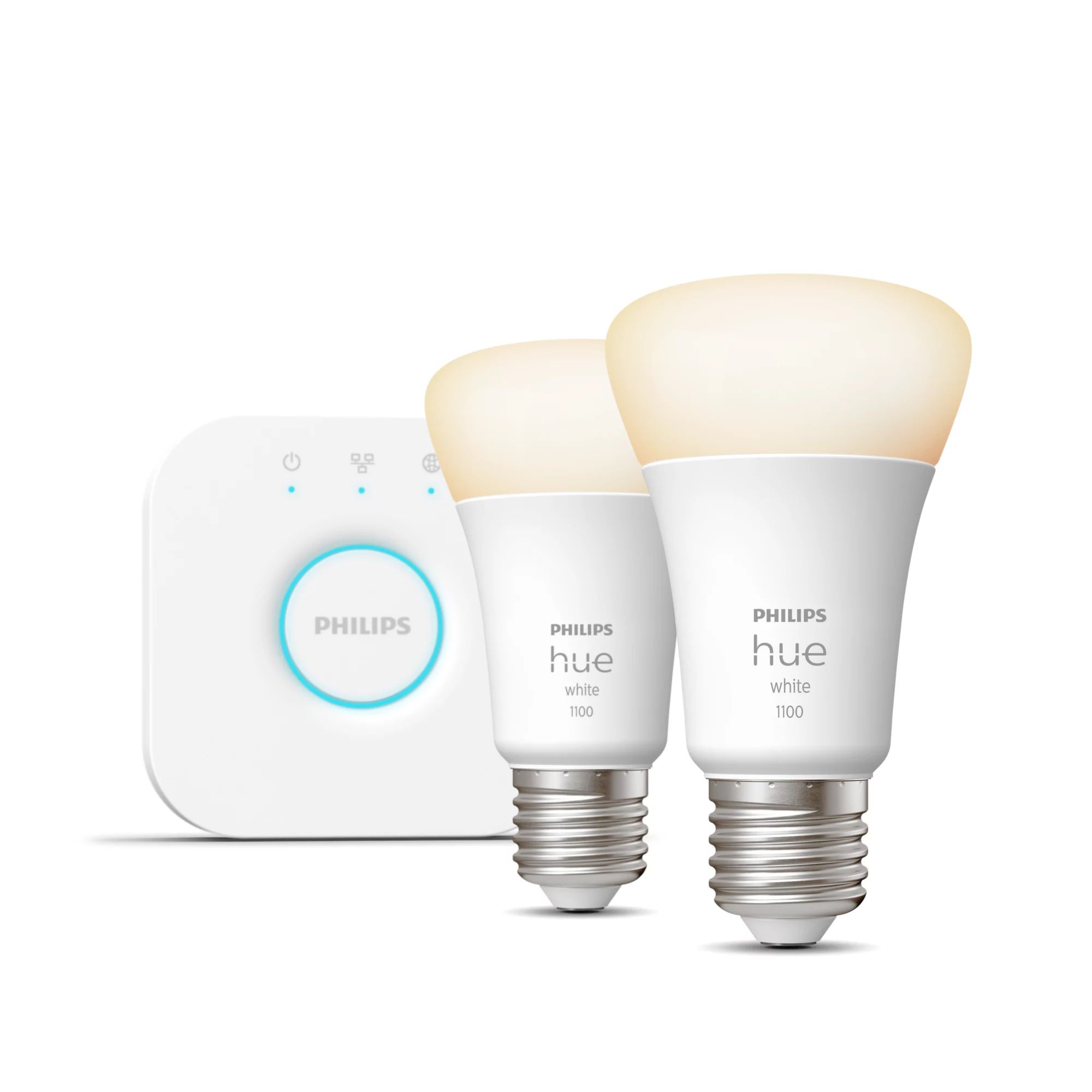 Philips Hue White Starterkit - Smart LED Lampen (E27) - 2 Stuks
