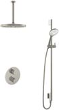 Hotbath Buddy - Inbouw Regendoucheset - Thermostatisch - Plafondbuis 30 cm - Hoofddouche 300 mm - Ronde Handdouche 3 Standen - Glijstang 900 mm - met 2-Weg Stop-Omstel - Waterbesparend - V04