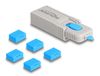 Delock 20923 Blocage de port + clé USB Type-A Bleu, Gris Plastique 6 pièce(s)