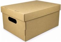 CM Huis Opbergbox - Beige - Karton - Opvouwbaar - 37 x 29 x 17 cm - Met Deksel