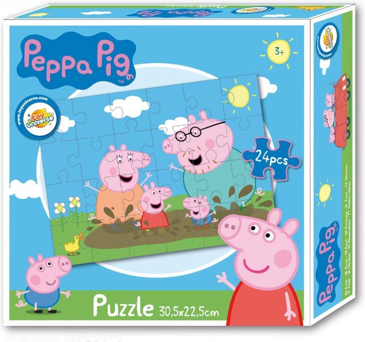 Peppa Pig puzzel - 24 stukjes - Peppa puzzle - 30 x 22 cm.