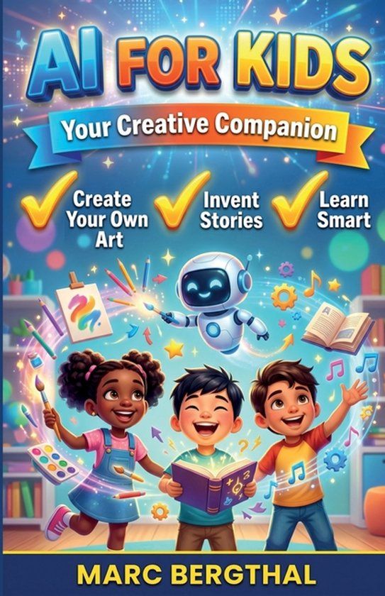 AI Libri GmbH AI for Kids: Your Creative Companion: How to Paint Your Own Pictures, Invent Fantastic Stories, and Learn in a Genuinely Clever Way