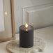Unique Candles Unique LED Bougie pilier D 7,5 x 10 cm Moka