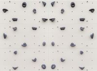 Create for you – Mur d'escalade, 200 x 150 cm, 30 prises grises, pour l'escalade à domicile, équipement de fitness pour la maison, jeux de mouvement pour enfants, blanc, ensemble