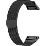 Techsuit Bracelet W009 pour Garmin Watch Fenix Series, 26mm, Noir