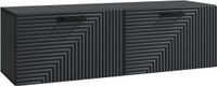vidaXL Wandmontage TV-kast Zwart 98 x 31 x 30 cm Bewerkt hout