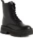 Tamaris Dames Enkellaarsje 1-25238-47 001 Zwart Leer/Synthetisch Blokhak Ritssluiting/Veters 41 EU