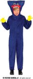 Fiestas Guirca Monster Hugger Kostuum Blauw Jumpsuit Kinderen 7-9 jaar