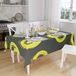 Bonamaison Tafelkleed, Anti-Mold, Sneldrogend, Waterdicht, 100% Polyester Tafellaken, Neon Geel, Rook, 140 x 160 Cm