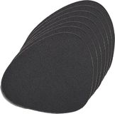 Zeller Onderzetters voor glazen lederlook - 12x - Zwart - 12 x 10 cm