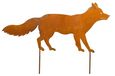 Vos Piquet en métal finition rouille pour le jardin