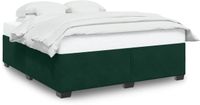 vidaXL Bedframe zonder matras, donkergroen, 200x200 cm, fluweel