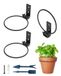 NACETURE 10,5 cm plantenhangers voor buiten en binnen, 3 stuks - wandhaak metalen plantenstandaard plantenbakken - zwarte bloempotringset met tuinschop
