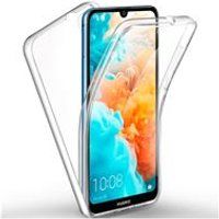 Phonillico® Hoesje voor Huawei Y6 2019 - Volledig transparante gel TPU siliconen hoes Cover Twee in elkaar grijpende onderdelen voor en achter