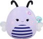 Squishmallows - Peluche grande (Sœur - Abeille lavande avec fleur) - Peluche 40cm