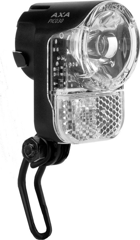 AXA Pico 30 Switch - Fietslamp voorlicht - LED - Dynamo - 30 Lux - Zwart