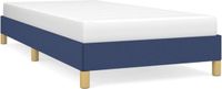 vidaXL Bedframe zonder matras, stof, blauw, 90x190 cm